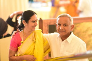 Bhanumathi with her husband, Sri Narasimhan